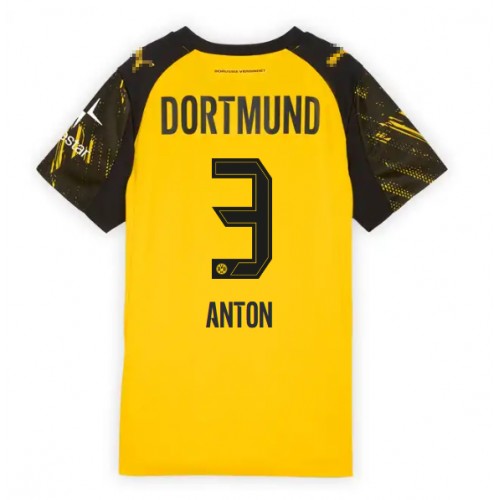 Borussia Dortmund Waldemar Anton #3 Domácí Dres pro Dámy 2025-26 Krátkým Rukávem Borussia Dortmund Waldemar Anton #3 Domácí Dres pro Dámy 2025-26 Krátkým Rukávem
