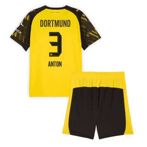 Borussia Dortmund Waldemar Anton #3 Domácí dres komplet pro Děti 2025-26 Krátkým Rukávem (+ Krátké kalhoty) Borussia Dortmund Waldemar Anton #3 Domácí dres komplet pro Děti 2025-26 Krátkým Rukávem (+ Krátké kalhoty)