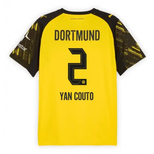 Borussia Dortmund Yan Couto #2 Domácí Dres 2025-26 Krátkým Rukávem Borussia Dortmund Yan Couto #2 Domácí Dres 2025-26 Krátkým Rukávem