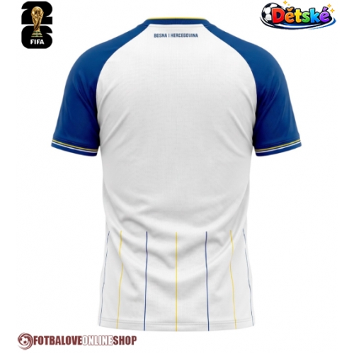 Bosna a Hercegovina Venkovní dres komplet pro Děti MS 2026 Krátkým Rukávem (+ Krátké kalhoty)