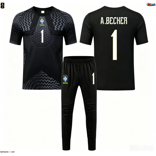 Brazílie Alisson Becker #1 Brankář Domácí dres komplet pro Děti MS 2026 Krátkým Rukávem (+ Krátké kalhoty)