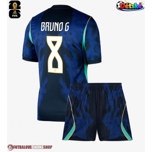 Brazílie Bruno Guimaraes #8 Venkovní dres komplet pro Děti MS 2026 Krátkým Rukávem (+ Krátké kalhoty)