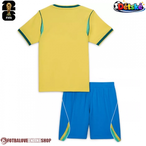 Brazílie Domácí dres komplet pro Děti MS 2026 Krátkým Rukávem (+ Krátké kalhoty)