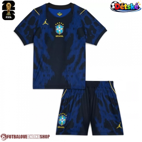 Brazílie Venkovní dres komplet pro Děti MS 2026 Krátkým Rukávem (+ Krátké kalhoty)