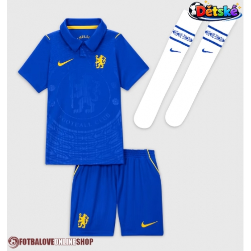 Chelsea Valentin Barco #4 Domácí dres komplet pro Děti 2026-27 Krátkým Rukávem (+ Krátké kalhoty)