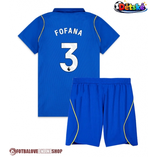 Chelsea Wesley Fofana #3 Domácí dres komplet pro Děti 2026-27 Krátkým Rukávem (+ Krátké kalhoty)