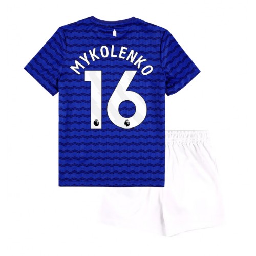 Everton Vitaliy Mykolenko #16 Domácí dres komplet pro Děti 2025-26 Krátkým Rukávem (+ Krátké kalhoty) Everton Vitaliy Mykolenko #16 Domácí dres komplet pro Děti 2025-26 Krátkým Rukávem (+ Krátké kalhoty)