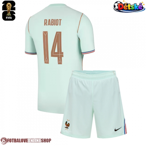 Francie Adrien Rabiot #14 Venkovní dres komplet pro Děti MS 2026 Krátkým Rukávem (+ Krátké kalhoty)