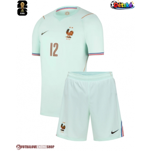 Francie Bradley Barcola #12 Venkovní dres komplet pro Děti MS 2026 Krátkým Rukávem (+ Krátké kalhoty)