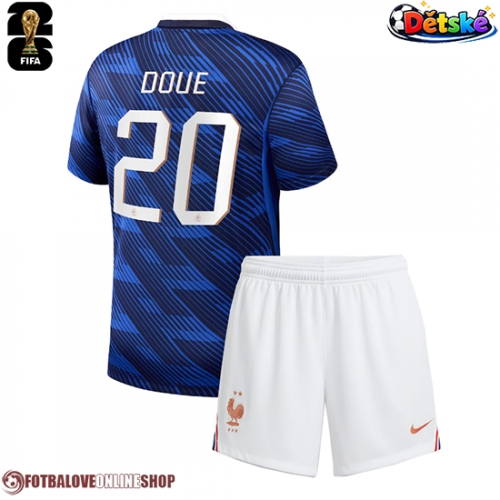 Francie Desire Doue #20 Domácí dres komplet pro Děti MS 2026 Krátkým Rukávem (+ Krátké kalhoty)