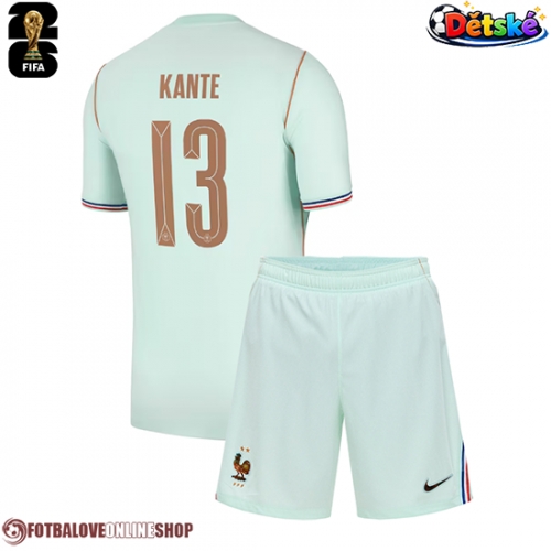 Francie Kante #13 Venkovní dres komplet pro Děti MS 2026 Krátkým Rukávem (+ Krátké kalhoty)