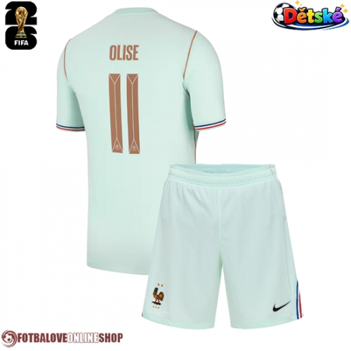 Francie Michael Olise #11 Venkovní dres komplet pro Děti MS 2026 Krátkým Rukávem (+ Krátké kalhoty)