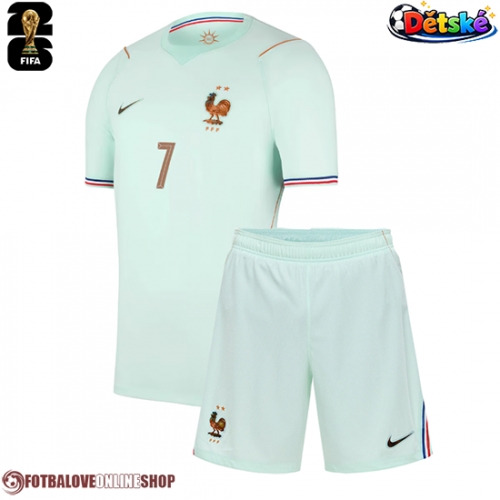 Francie Ousmane Dembele #7 Venkovní dres komplet pro Děti MS 2026 Krátkým Rukávem (+ Krátké kalhoty)