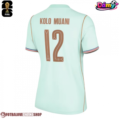 Francie Randal Kolo Muani #12 Venkovní Dres pro Dámy MS 2026 Krátkým Rukávem