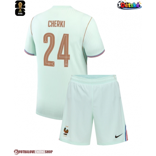 Francie Rayan Cherki #24 Venkovní dres komplet pro Děti MS 2026 Krátkým Rukávem (+ Krátké kalhoty)