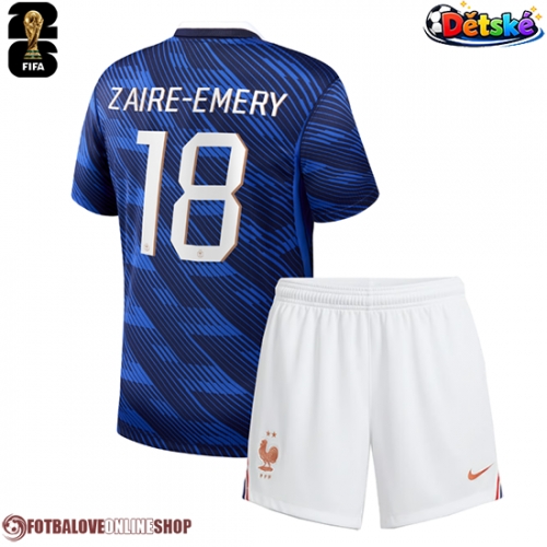 Francie Warren Zaire-Emery #18 Domácí dres komplet pro Děti MS 2026 Krátkým Rukávem (+ Krátké kalhoty)