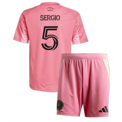 Inter Miami Sergio Busquets #5 Domácí dres komplet pro Děti 2025-26 Krátkým Rukávem (+ Krátké kalhoty) Inter Miami Sergio Busquets #5 Domácí dres komplet pro Děti 2025-26 Krátkým Rukávem (+ Krátké kalhoty)