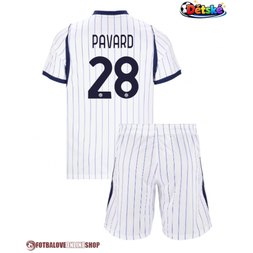 Inter Milan Benjamin Pavard #28 Venkovní dres komplet pro Děti 2026-27 Krátkým Rukávem (+ Krátké kalhoty)