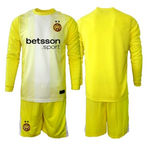 Inter Milan Brankář Venkovní dres komplet pro Děti 2025-26 Dlouhým Rukávem (+ Krátké kalhoty) Inter Milan Brankář Venkovní dres komplet pro Děti 2025-26 Dlouhým Rukávem (+ Krátké kalhoty)