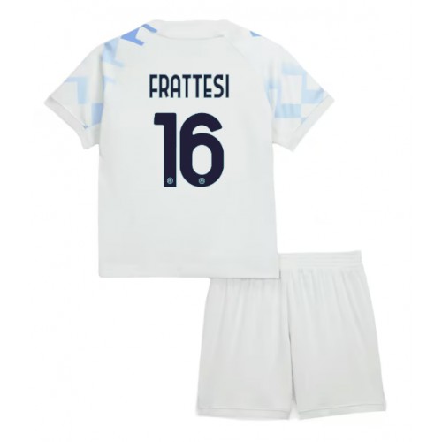Inter Milan Davide Frattesi #16 Venkovní dres komplet pro Děti 2025-26 Krátkým Rukávem (+ Krátké kalhoty) Inter Milan Davide Frattesi #16 Venkovní dres komplet pro Děti 2025-26 Krátkým Rukávem (+ Krátké kalhoty)