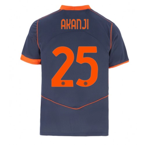 Inter Milan Manuel Akanji #25 Alternativní Dres 2025-26 Krátkým Rukávem Inter Milan Manuel Akanji #25 Alternativní Dres 2025-26 Krátkým Rukávem