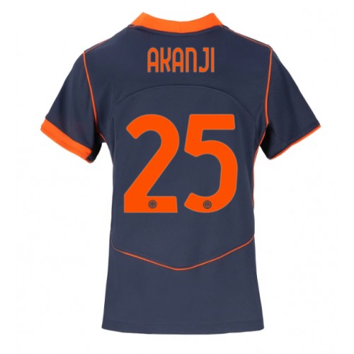 Inter Milan Manuel Akanji #25 Alternativní Dres pro Dámy 2025-26 Krátkým Rukávem Inter Milan Manuel Akanji #25 Alternativní Dres pro Dámy 2025-26 Krátkým Rukávem