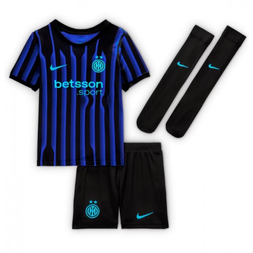 Inter Milan Manuel Akanji #25 Domácí dres komplet pro Děti 2025-26 Krátkým Rukávem (+ Krátké kalhoty) Inter Milan Manuel Akanji #25 Domácí dres komplet pro Děti 2025-26 Krátkým Rukávem (+ Krátké kalhoty)