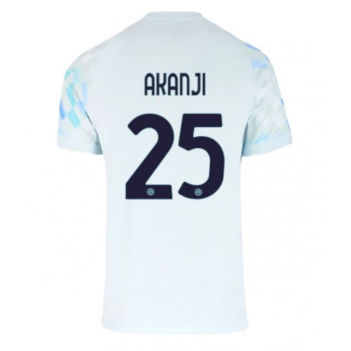 Inter Milan Manuel Akanji #25 Venkovní Dres 2025-26 Krátkým Rukávem Inter Milan Manuel Akanji #25 Venkovní Dres 2025-26 Krátkým Rukávem