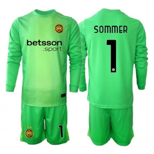 Inter Milan Yann Sommer #1 Brankář Alternativní dres komplet pro Děti 2025-26 Dlouhým Rukávem (+ Krátké kalhoty) Inter Milan Yann Sommer #1 Brankář Alternativní dres komplet pro Děti 2025-26 Dlouhým Rukávem (+ Krátké kalhoty)