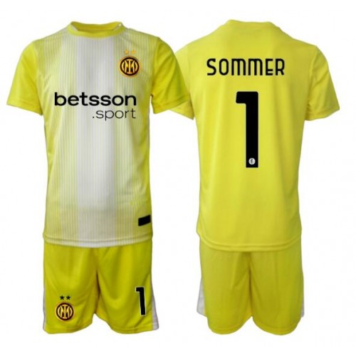 Inter Milan Yann Sommer #1 Brankář Venkovní dres komplet pro Děti 2025-26 Krátkým Rukávem (+ Krátké kalhoty) Inter Milan Yann Sommer #1 Brankář Venkovní dres komplet pro Děti 2025-26 Krátkým Rukávem (+ Krátké kalhoty)