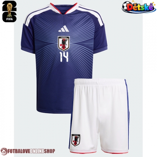 Japonsko Junya Ito #14 Domácí dres komplet pro Děti MS 2026 Krátkým Rukávem (+ Krátké kalhoty)