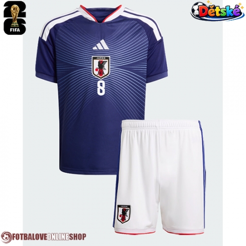 Japonsko Takumi Minamino #8 Domácí dres komplet pro Děti MS 2026 Krátkým Rukávem (+ Krátké kalhoty)