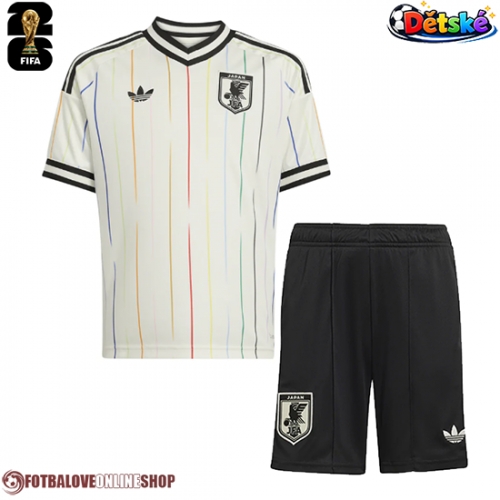 Japonsko Venkovní dres komplet pro Děti MS 2026 Krátkým Rukávem (+ Krátké kalhoty)