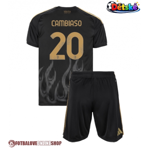 Juventus Andrea Cambiaso #20 Alternativní dres komplet pro Děti 2026-27 Krátkým Rukávem (+ Krátké kalhoty)