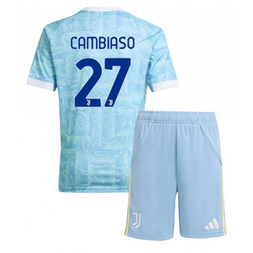 Juventus Andrea Cambiaso #27 Venkovní dres komplet pro Děti 2025-26 Krátkým Rukávem (+ Krátké kalhoty) Juventus Andrea Cambiaso #27 Venkovní dres komplet pro Děti 2025-26 Krátkým Rukávem (+ Krátké kalhoty)