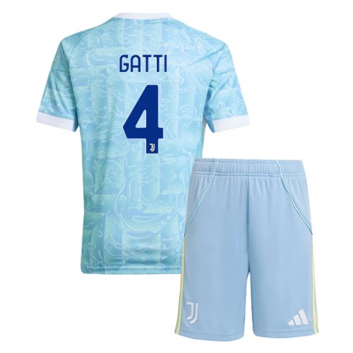 Juventus Federico Gatti #4 Venkovní dres komplet pro Děti 2025-26 Krátkým Rukávem (+ Krátké kalhoty) Juventus Federico Gatti #4 Venkovní dres komplet pro Děti 2025-26 Krátkým Rukávem (+ Krátké kalhoty)