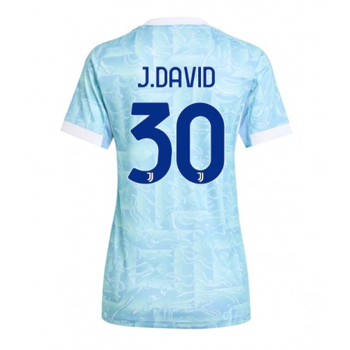 Juventus Jonathan David #30 Venkovní Dres pro Dámy 2025-26 Krátkým Rukávem Juventus Jonathan David #30 Venkovní Dres pro Dámy 2025-26 Krátkým Rukávem