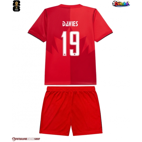Kanada Alphonso Davies #19 Domácí dres komplet pro Děti MS 2026 Krátkým Rukávem (+ Krátké kalhoty)