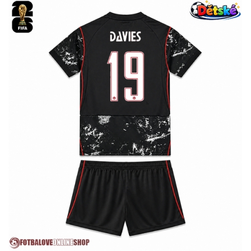 Kanada Alphonso Davies #19 Venkovní dres komplet pro Děti MS 2026 Krátkým Rukávem (+ Krátké kalhoty)