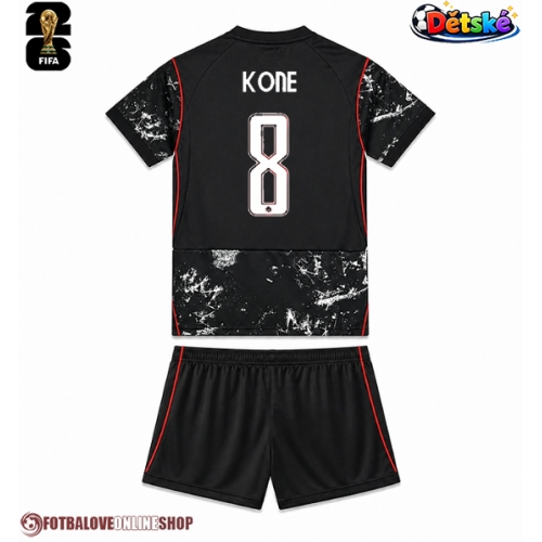 Kanada Ismael Kone #8 Venkovní dres komplet pro Děti MS 2026 Krátkým Rukávem (+ Krátké kalhoty)