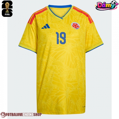 Kolumbie Rafael Santos Borre #19 Domácí Dres pro Dámy MS 2026 Krátkým Rukávem