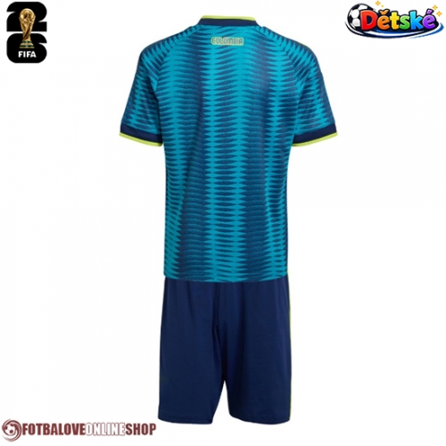 Kolumbie Venkovní dres komplet pro Děti MS 2026 Krátkým Rukávem (+ Krátké kalhoty)