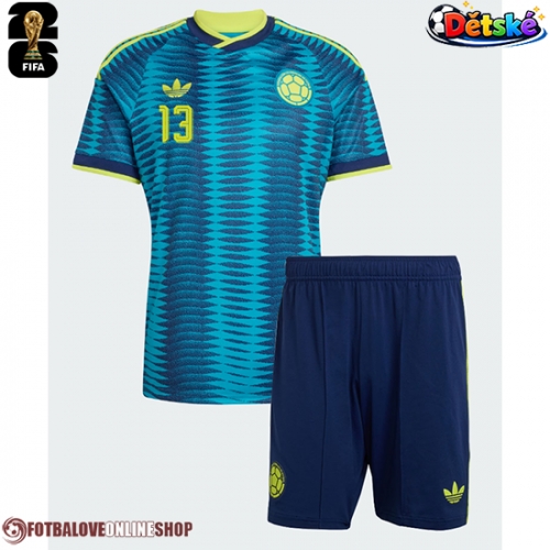 Kolumbie Yerry Mina #13 Venkovní dres komplet pro Děti MS 2026 Krátkým Rukávem (+ Krátké kalhoty)