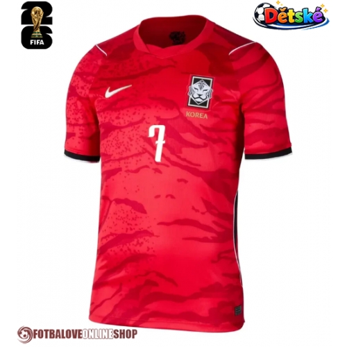 Korejská republika Son Heung-min #7 Domácí dres komplet pro Děti MS 2026 Krátkým Rukávem (+ Krátké kalhoty)