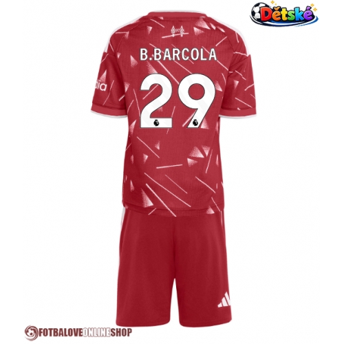 Liverpool Bradley Barcola #29 Domácí dres komplet pro Děti 2026-27 Krátkým Rukávem (+ Krátké kalhoty)