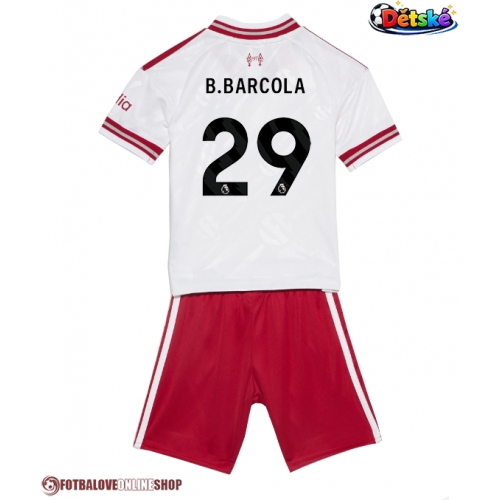 Liverpool Bradley Barcola #29 Venkovní dres komplet pro Děti 2026-27 Krátkým Rukávem (+ Krátké kalhoty)