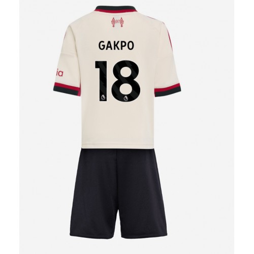 Liverpool Cody Gakpo #18 Venkovní dres komplet pro Děti 2025-26 Krátkým Rukávem (+ Krátké kalhoty)