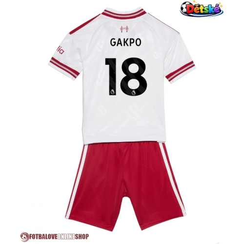 Liverpool Cody Gakpo #18 Venkovní dres komplet pro Děti 2026-27 Krátkým Rukávem (+ Krátké kalhoty)