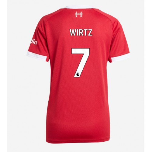 Liverpool Florian Wirtz #7 Domácí Dres pro Dámy 2025-26 Krátkým Rukávem Liverpool Florian Wirtz #7 Domácí Dres pro Dámy 2025-26 Krátkým Rukávem