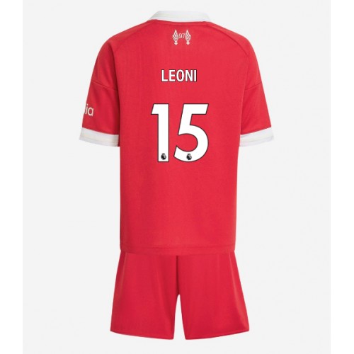 Liverpool Giovanni Leoni #15 Domácí dres komplet pro Děti 2025-26 Krátkým Rukávem (+ Krátké kalhoty) Liverpool Giovanni Leoni #15 Domácí dres komplet pro Děti 2025-26 Krátkým Rukávem (+ Krátké kalhoty)